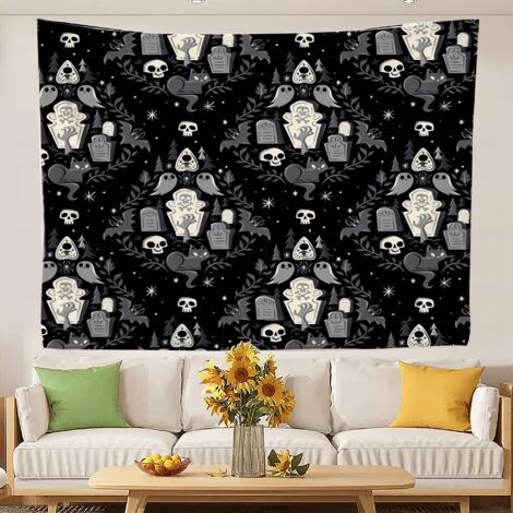 Petite tapisserie murale esthétique pour salon ou chambre 100x75cm (1/5)