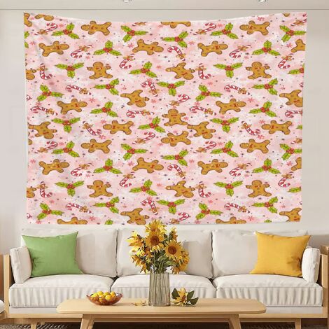 Décoration murale en tissu : tapisserie luxueuse et tendance pour la chambre à coucher, nappe pour chambre d'enfant 100x75cm (1/5)
