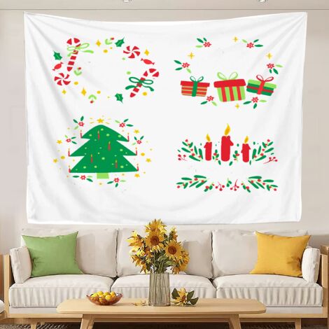Tapisserie de plage colorée et tendance, nappe pour chambre ou salon 150x130cm (1/5)