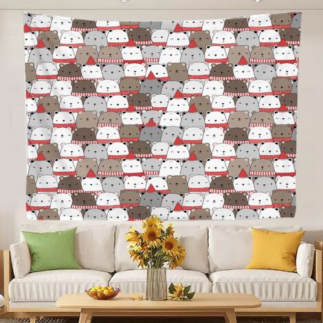 Tapisserie décorative rétro, toile de fond pour chambre à coucher, décoration de fête 100x75cm (1/5)
