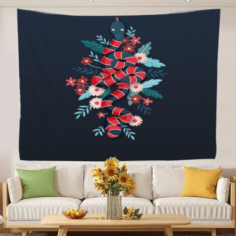 Tapisserie murale décorative au design tendance, idéale pour la chambre à coucher, séchage rapide et décoration de fête. 150x130cm (1/5)