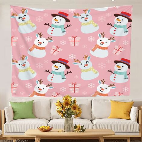 Grande tapisserie murale tendance pour chambre d'adolescente, décor de chambre. 200x150cm (1/5)