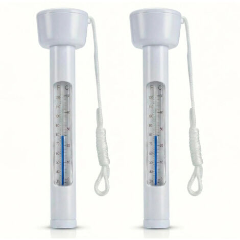 Lot de 2 Thermomètres Flottants Piscine – Résistant aux Chocs, Mesure Température Eau, Cordon Inclus (1/5)