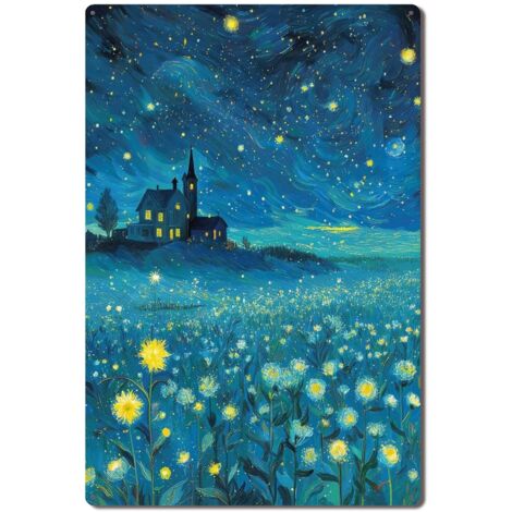 Plaque Métallique Décorative Rétro pour Bar de Ville Nocturne, Style Chic et Mystère pour les Soirées 30x20 cm. (1/5)
