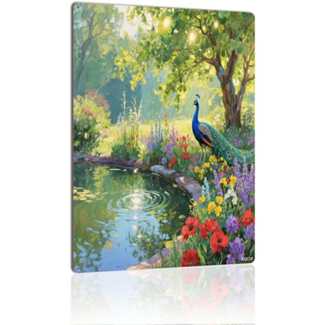 Plaque en Métal Rétro Décorative pour Café de la Plage de Galets, Atmosphère Maritime et Authenticité 30x20 cm. (1/5)