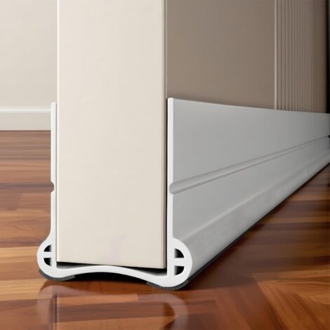 Boudin de porte 36 pouces – Bas de porte en PVC anti-courant d’air, isolation contre le bruit, le froid, l’humidité et les insectes, blanc (1/5)