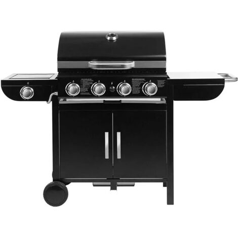 Grille de barbecue à gaz avec, grand support, 4x1000BTU/2.93 KW, pour Garden Party et Camping (1/5)