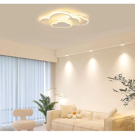 Plafonnier LED design nuage en acrylique – 3000–6500K dimmable – éclairage pour chambre d’enfant et salon (1/5)