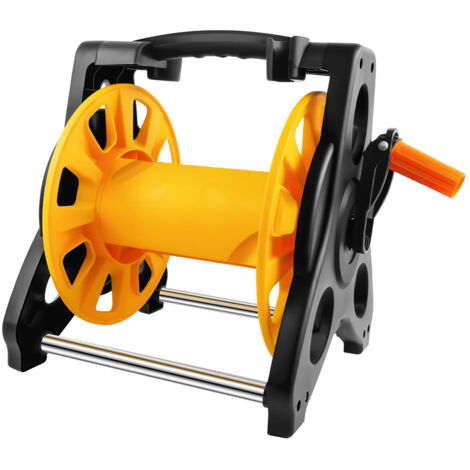 Dévidoir portable – moulinet de tuyau sur pied à enroulement manuel, matériau ABS robuste, poignée ergonomique (1/2)