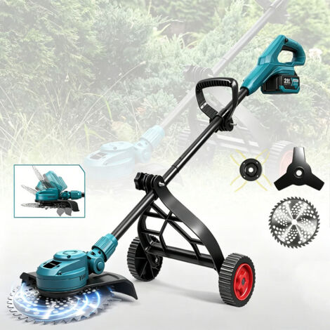 Tondeuse à gazon électrique 10 pouces sans balais 6000W, 58000 tours/min, outil de jardin pliable, performance élevée sans batterie incluse