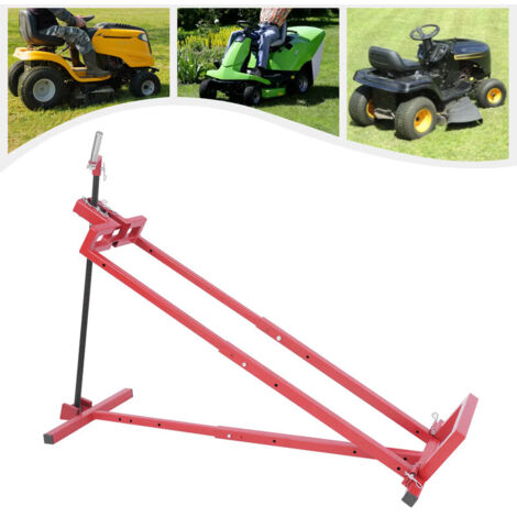 Cric rouge pour tondeuse autoportée, capacité 880 lb, équipement de levage pour tracteur de jardin, dimensions 79 x 50 x 92 cm, outil de réparation (1/5)