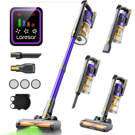Laresar X11-Aspirateur sans fil 550W, puissance d'aspiration 55000PA, godet à poussière pour maison intelligente, autonomie de 60 minutes, jeu de filtres 3 pièces (1/5)