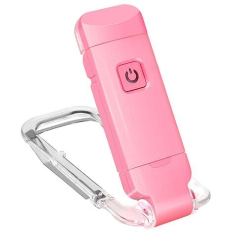 Lampe de lecture LED à pince USB – lampe de livre rechargeable – éclairage réglable – idéale pour lecture de nuit,Rose (1/5)