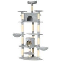 Arbre à chat XXL 200 cm – Grand arbre à chat stable avec niches et hamacs, pour grands chats
