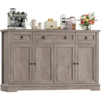 Sideboard 134×40×87 cm armoire de cuisine buffet meuble cuisine salon style rétro vintage 3 tiroirs 4 portes meuble rangement