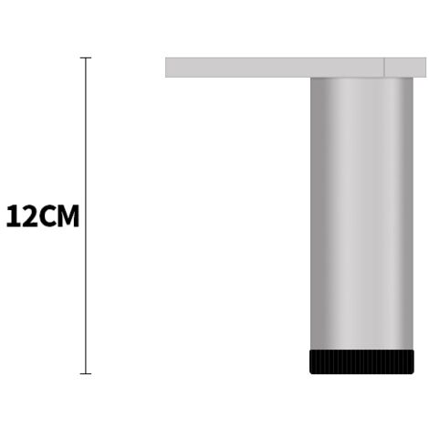 Pieds de meuble réglables en aluminium, pieds pour meuble cuisine salle de bain hauteur 12 cm,paquet de 4 pièces (1/5)