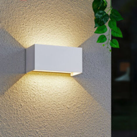 Applique murale LED extérieure 24W étanche avec détecteur de mouvement, lampe murale moderne double faisceau haut et bas blanc neutre (1/5)