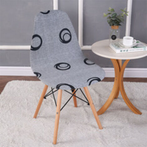 Lot de 2 housses de chaise extensibles motif coquillage, housse de chaise moderne imprimée antidérapante et anti-poussière