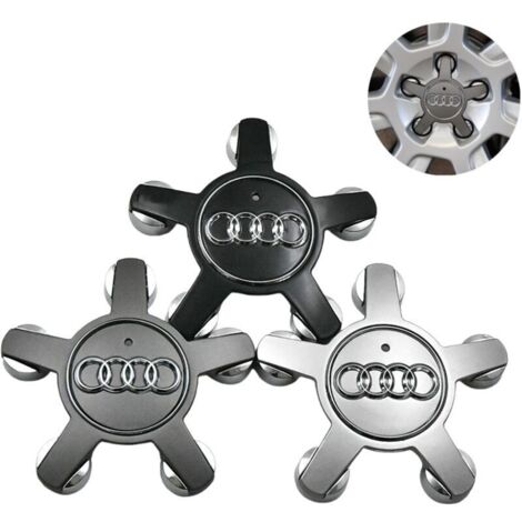 Cache Moyeu 135mm pour Audi A3 Q3 Q5 Concave/Convexe 5 Branches 4 Pièces