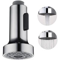 AIDUCHO Douchette Pour Robinet Cuisine Douchette 2 Modes Tête Robinet Cuisine Douchette Remplacement Douchette Pour Rétractable Mitigeur Cuisine,Chromé ,G1/2"