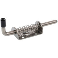 AIDUCHO Verrou Portail 2 Pièces Loquet Porte Verrou De Porte Loquet Verrou Porte Coulissante Boulon Coulissant Targette A Ressort Loquet À Ressort Pour Porte De Garage 128 X 47 Mm Argent