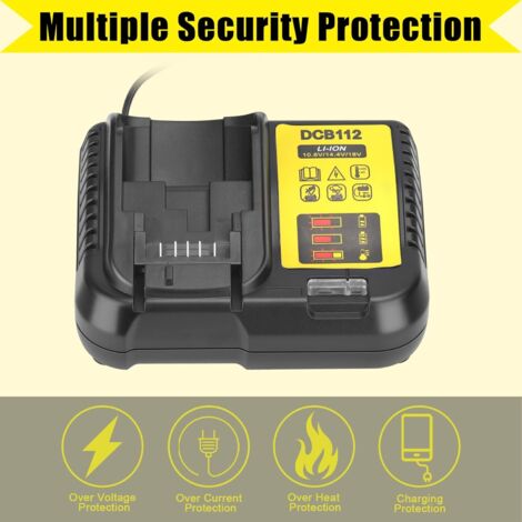 DCB112 als Ersatz für das Dewalt-Akkuladegerät (12 V, 20 V und 60 V Max Lithium-Ionen-Akkus) für DCB112 als Ersatz für das Dewalt-Akkuladegerät (12 V, 20 V und 60 V Max Lithium-Ionen-Akkus) für