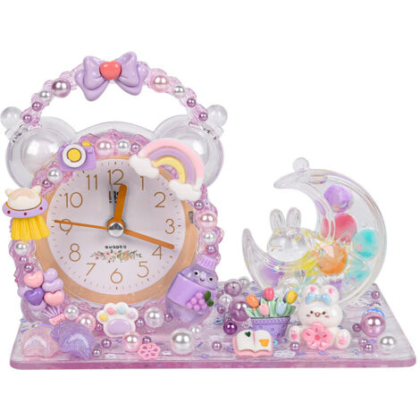 DIY-Bastelset für eine tickende Uhr aus Kristallgel – Kreatives Kinder-Wecker-Ornament-Set zum Selbergestalten und Dekorieren (1/5)