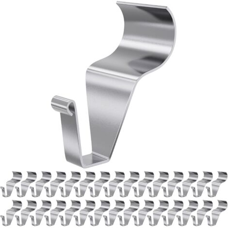 30er-Pack Vinyl-Fassadenhaken, keine Bohrung erforderlich, robuste Clips für die beschädigungsfreie Befestigung von Gegenständen an der Fassade. (1/5)