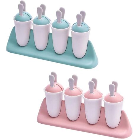 Set aus zwei wiederverwendbaren Eisformen für Kinder zur Herstellung von Eiscreme und gefrorenen Desserts – ein lustiges Küchenaccessoire (1/5)