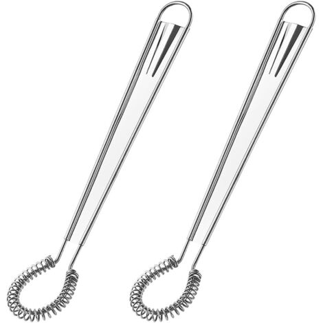 Set aus zwei Mini-Spiral-Handmixern für Eier und Sahne mit federbelastetem Schneebesen zur Zubereitung von Milchtee und Gebäck (1/5)