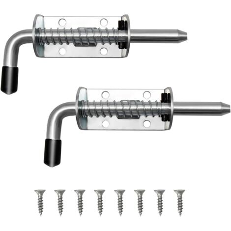 Set aus zwei 130-mm-Schiebebolzen aus silberfarbenem Stahl – für Scheunen und Hühnerställe, robust, sicher & wetterbeständig (1/5)