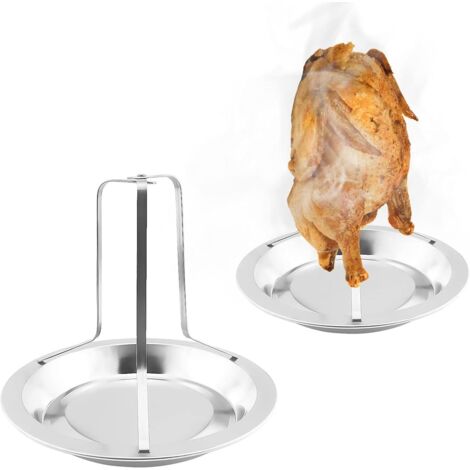 Zusammenklappbarer vertikaler Hähnchengrill aus Edelstahl – Bierdosen- und Drehspießständer, platzsparend, stabil & vielseitig (1/5)