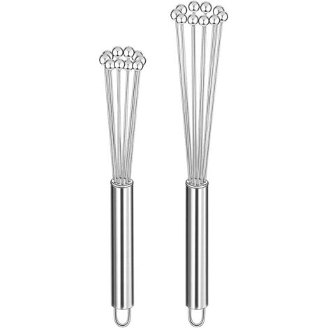 Set mit 2 30 cm langen Edelstahl-Schneebesen – Küchenmixer, Eier- und Sahneaufsatz, stabil, leicht & ideal für große Mengen (1/5)