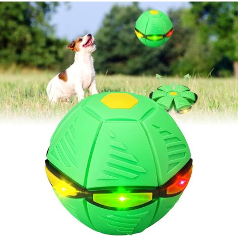 Leuchtender Frisbeeball für Hunde, interaktives Spielzeug mit Lichtern für Kinder und Haustiere, werfen und fangen