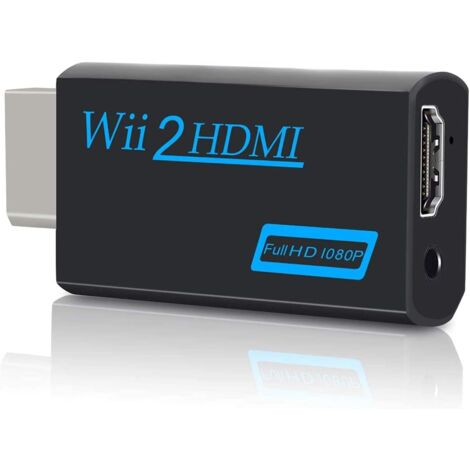 Wii-zu-HDMI-HDMI-1080p-Videokonverter mit Audioanschluss – zum Anschluss an moderne Fernseher, plug-and-play, kompakt & hochwertig (1/5)