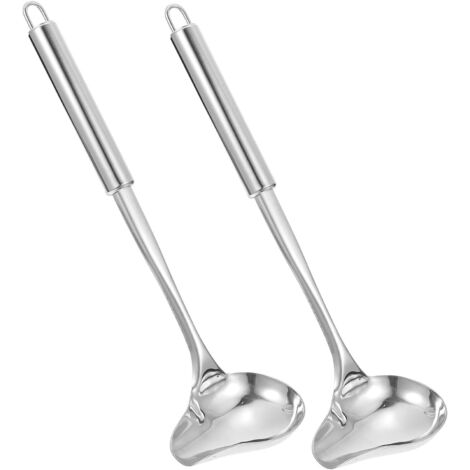 Set mit 2 kleinen Saucenlöffeln aus Edelstahl – Suppen- und Soßenlöffel für Tisch und Küche, elegant, langlebig & spülmaschinenfest (1/5)