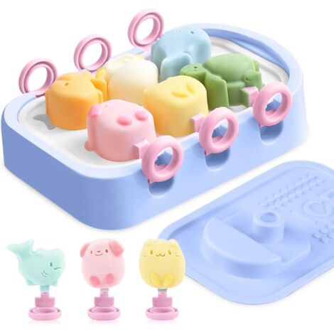 Silikon-Eisform mit 6 Mulden für Babys und Kinder, BPA-frei, ideal für die Herstellung von gesundem, selbstgemachtem Eis am Stiel (1/5)