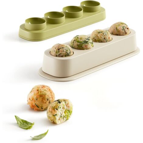 Vegetarischer und vegetarischer Fleischbällchenformer, Fleischbällchenform zur Zubereitung von Teigtaschen und Fleischbällchen, praktisches Küchengerät (1/5)