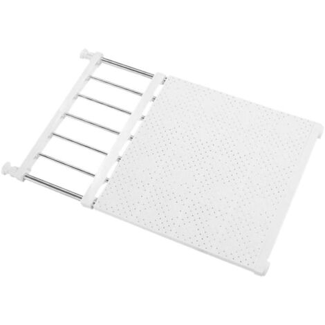 Verstellbare Teleskopstange zur Aufbewahrung, ausziehbarer Wäscheständer für Kleiderschrank, Küche, Abstellraum und Bücherregal, DIY-Organizer (1/5)