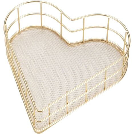 Herzförmiger Aufbewahrungskorb aus Stoff, Organizerbox für Büro, Schlafzimmer, Badezimmer, ideal für Schmuck und Kosmetik (1/5)