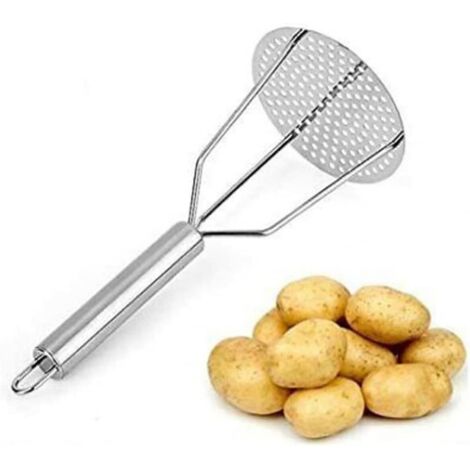 Manueller Kartoffelstampfer aus Edelstahl – Zerkleinerer für Kartoffeln und Gemüse, robust, ergonomisch & spülmaschinenfest (1/5)