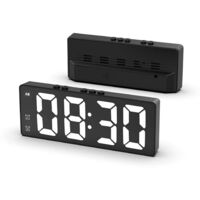 Digitaler Wecker, LED-Uhr, elektronische Tischuhr mit Temperaturanzeige, Reisewecker, 12/24-Stunden-Anzeige, Digitaluhr für Zuhause, Schlafzimmer