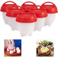 Antihaft-Silikonform für die Zubereitung von Eiern ohne Schale, geeignet für Dampfgarer und Backofen, BPA-frei, leicht zu entformen und zu reinigen