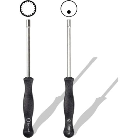 Outil de réglage de carburateur : tournevis cannelé à 21 dents + tournevis rond pour petit moteur 2 temps, tronçonneuse, débroussailleuse, tondeuse à gazon, coupe-bordures, souffleur (lot de 2) (1/5)
