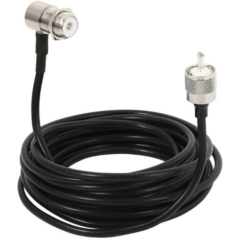 Câble RG58 PL259 UHF vers SO239 de 4,88 m (16 pieds) pour montage d'antenne mobile autoradio