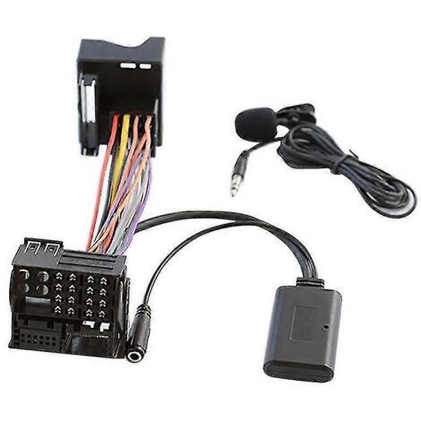 Adaptateur Bluetooth 5.0 pour voiture avec microphone et câble auxiliaire, compatible avec Ford 6000 CD.