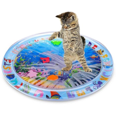 Tapis de jeu sensoriel aquatique pour chats, jouets pour chats d'intérieur qui s'ennuient, tapis de jeu interactif pour chats, jouets interactifs pour chats