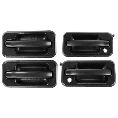 Ensemble de 4 poignées de porte extérieures pour Hummer H2 (2003-2009), noir texturé, références : 131609870457, 15104792, 10360326 (1/5)