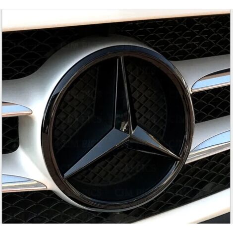 Cache-emblème étoile de calandre avant Mercedes noir mat AC Gla Cla ML Cls Classe E MT