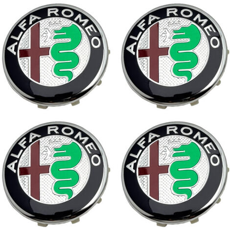 Capuchons de moyeu de centre de roue en alliage Alfa Romeo brillant couleur oem 60mm giulietta giulia
